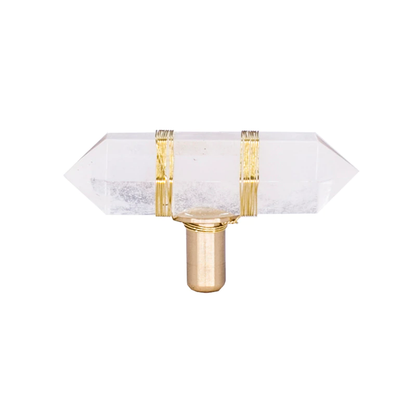 Rynx Elegance Crystal Brass Cabinet Knob