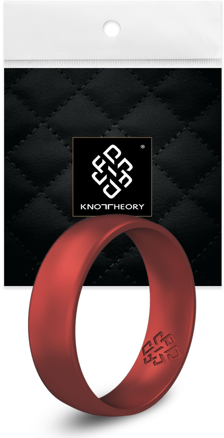 RYNX | Chrome Red Breathable Silicone Ring for Men and Women