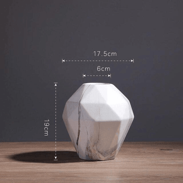 Rynx | GeoMarble Geometric Marble Vases | Timeless Design | High-Quality Decoration | Perfect for Home