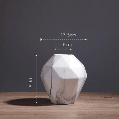 Rynx | GeoMarble Geometric Marble Vases | Timeless Design | High-Quality Decoration | Perfect for Home