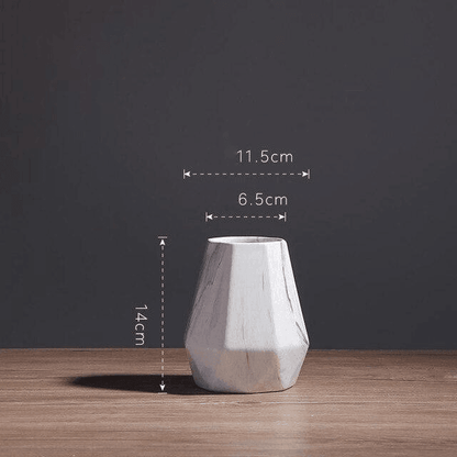 Rynx | GeoMarble Geometric Marble Vases | Timeless Design | High-Quality Decoration | Perfect for Home