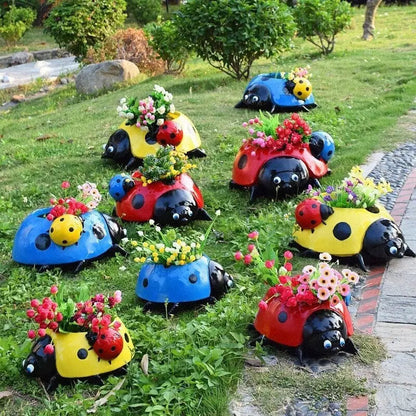 Rynx | Ladybug Flower Pot – Weatherproof Garden Decor made of Resin