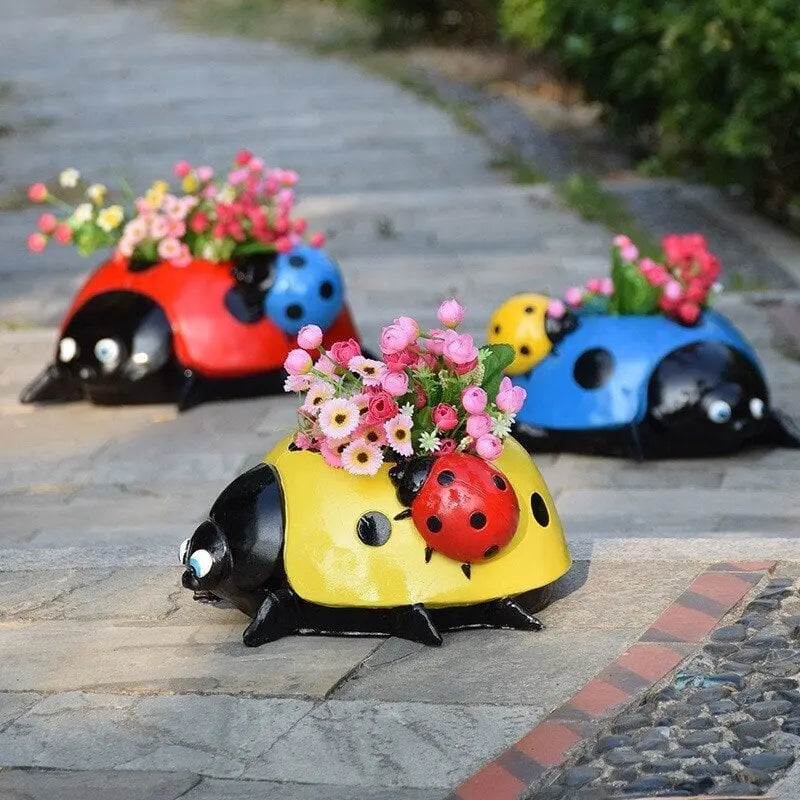 Rynx | Ladybug Flower Pot – Weatherproof Garden Decor made of Resin