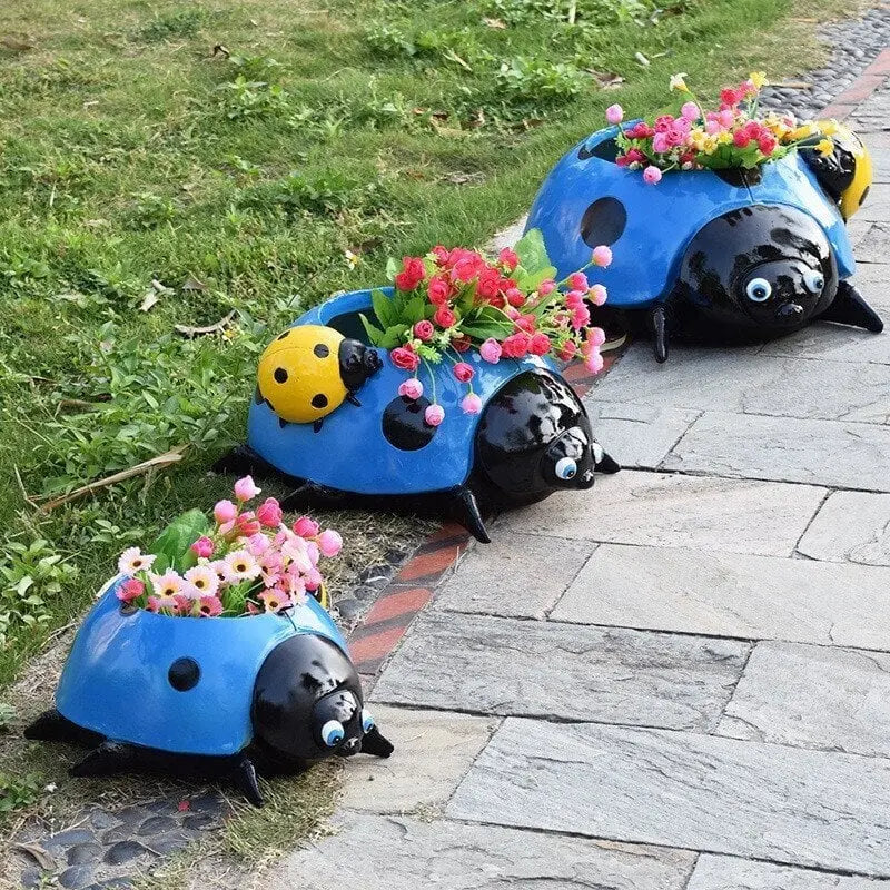 Rynx | Ladybug Flower Pot – Weatherproof Garden Decor made of Resin