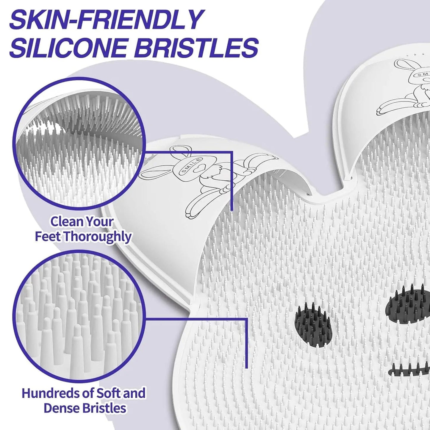 Rynx | Massage foot mat in rabbit shape – Promotes circulation & smooth foot skin