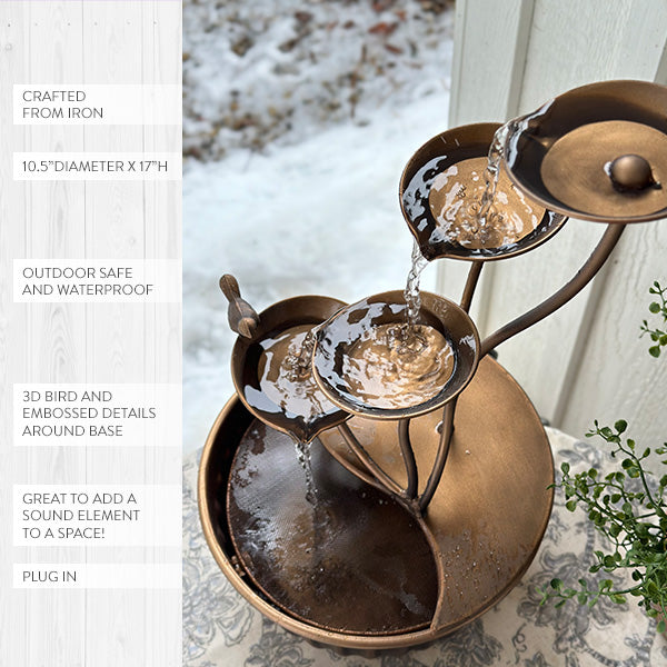 Rynx | Outdoor Safe Bird Bath Fountain