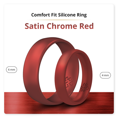 RYNX | Chrome Red Breathable Silicone Ring for Men and Women
