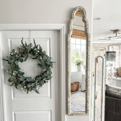 Rynx | Antique inspired high wavy wooden frame mirror