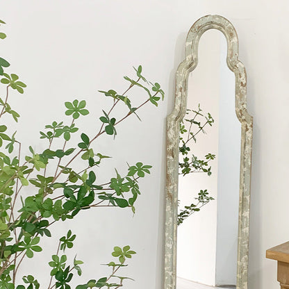 Rynx | Antique inspired high wavy wooden frame mirror