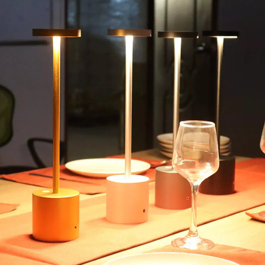 Rynx | LumaLite Rechargeable LED Table Lamp | Wireless | Dimmable | Modern Design for Restaurants and Home