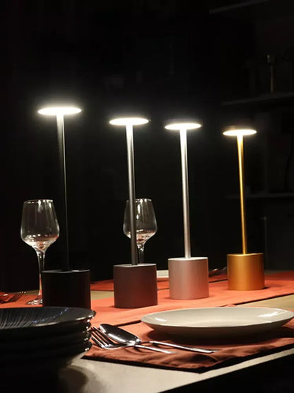 Rynx | LumaLite Rechargeable LED Table Lamp | Wireless | Dimmable | Modern Design for Restaurants and Home