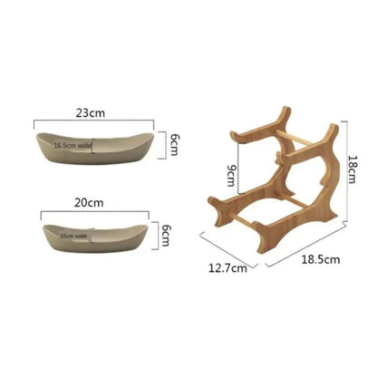 Rynx | Modern Bamboo Fruit Bowl - 2 to 3 Levels - Stylish and Space-Saving