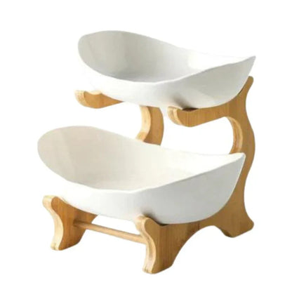 Rynx | Modern Bamboo Fruit Bowl - 2 to 3 Levels - Stylish and Space-Saving