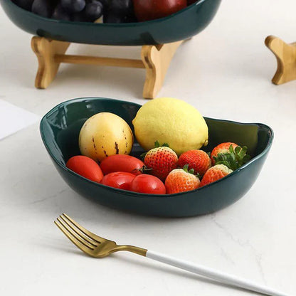 Rynx | Modern Bamboo Fruit Bowl - 2 to 3 Levels - Stylish and Space-Saving