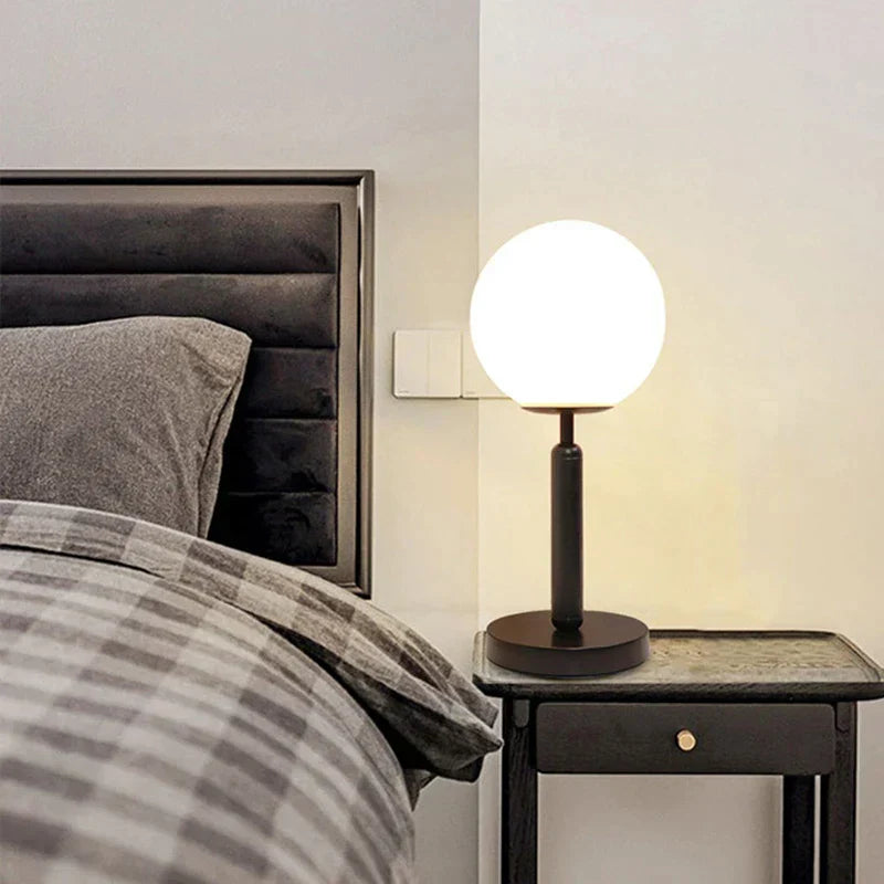 Rynx | LuminousOrb - LED Glass Sphere Brass Table Lamp