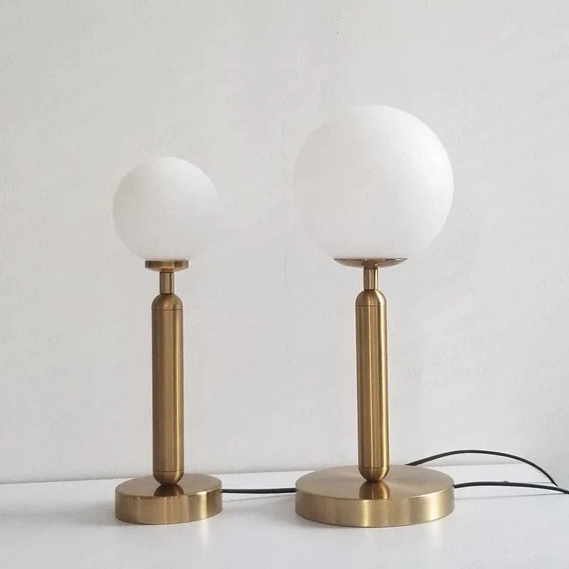 Rynx | LuminousOrb - LED Glass Sphere Brass Table Lamp