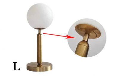 Rynx | LuminousOrb - LED Glass Sphere Brass Table Lamp