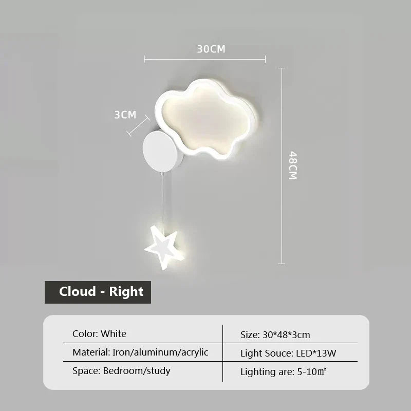 Rynx | LumiDroom - Clouds Star Moon LED-Wall Lamp
