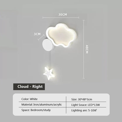 Rynx | LumiDroom - Clouds Star Moon LED-Wall Lamp