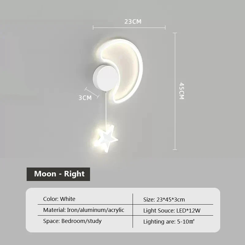Rynx | LumiDroom - Clouds Star Moon LED-Wall Lamp