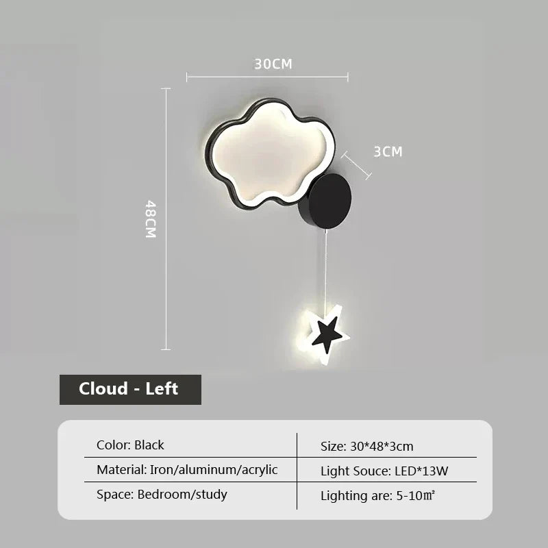 Rynx | LumiDroom - Clouds Star Moon LED-Wall Lamp