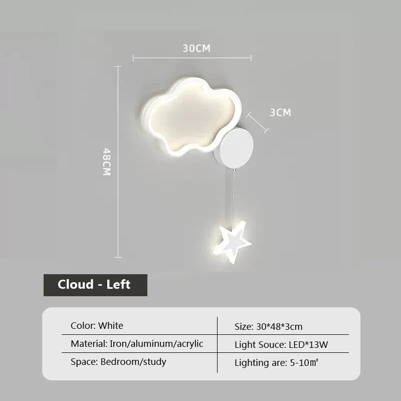 Rynx | LumiDroom - Clouds Star Moon LED-Wall Lamp