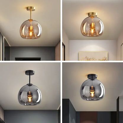 Rynx | Compact Glass Ceiling Lamp For Modern Elegance