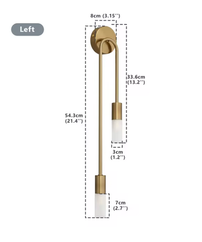Rynx | Modern Wall Lamp in Gold
