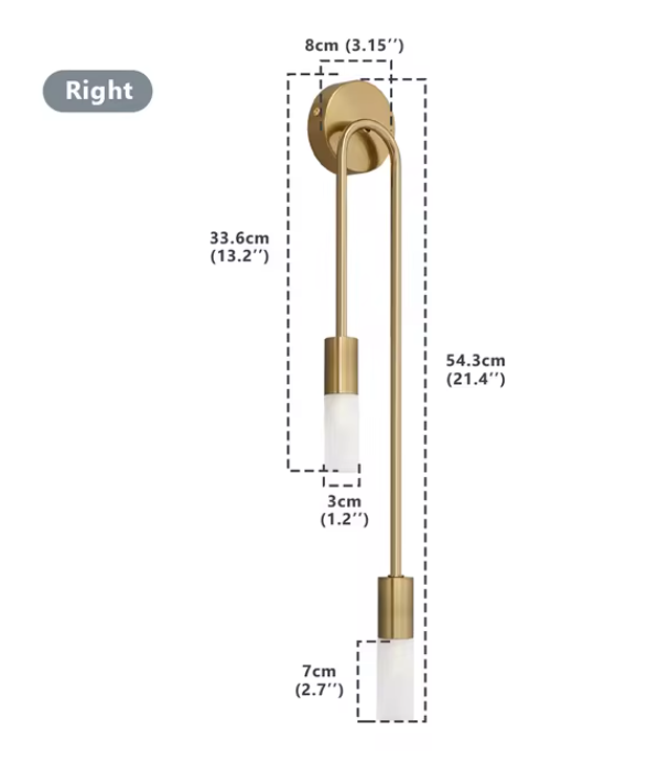 Rynx | Modern Wall Lamp in Gold
