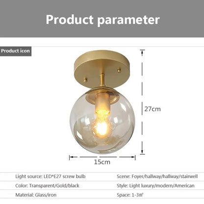 Rynx | LuminousSphere - Modern Glass Ball Ceiling Lamp