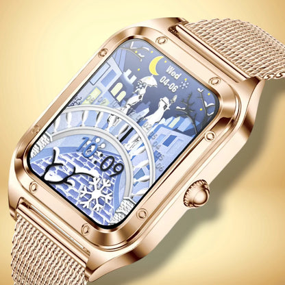 Rynx | Smartwatch for women with golden mesh "Asterionis"