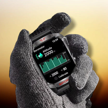 Rynx | Smartwatch Lumière Bracelet Stainless Steel Black "Pulsarianis"