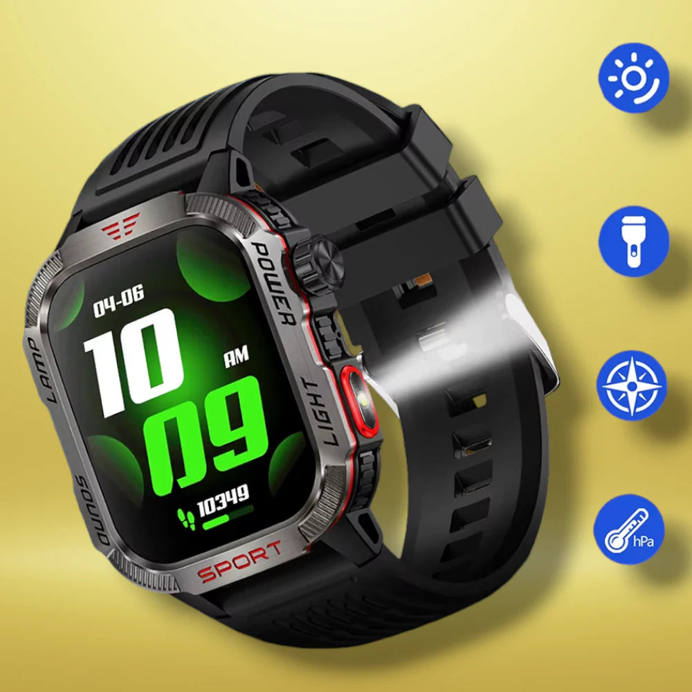 Rynx | Smartwatch Lumière Bracelet Stainless Steel Black "Pulsarianis"