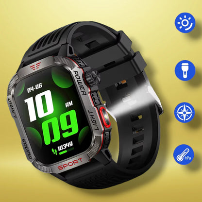 Rynx | Smartwatch Lumière Bracelet Stainless Steel Black "Pulsarianis"