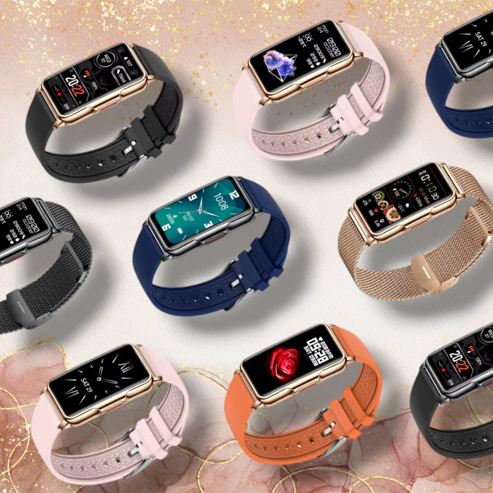 Rynx | Smartwatch Women Bracelet Mesh Black "Lynthior"