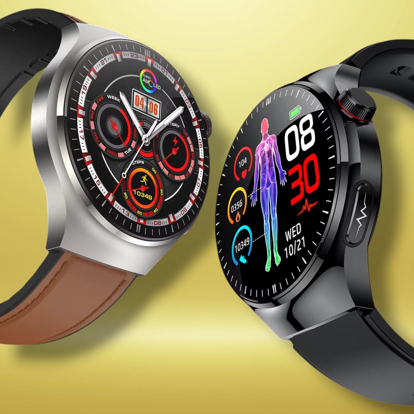 Rynx | Round Women's Smartwatch pink "Crytharion"
