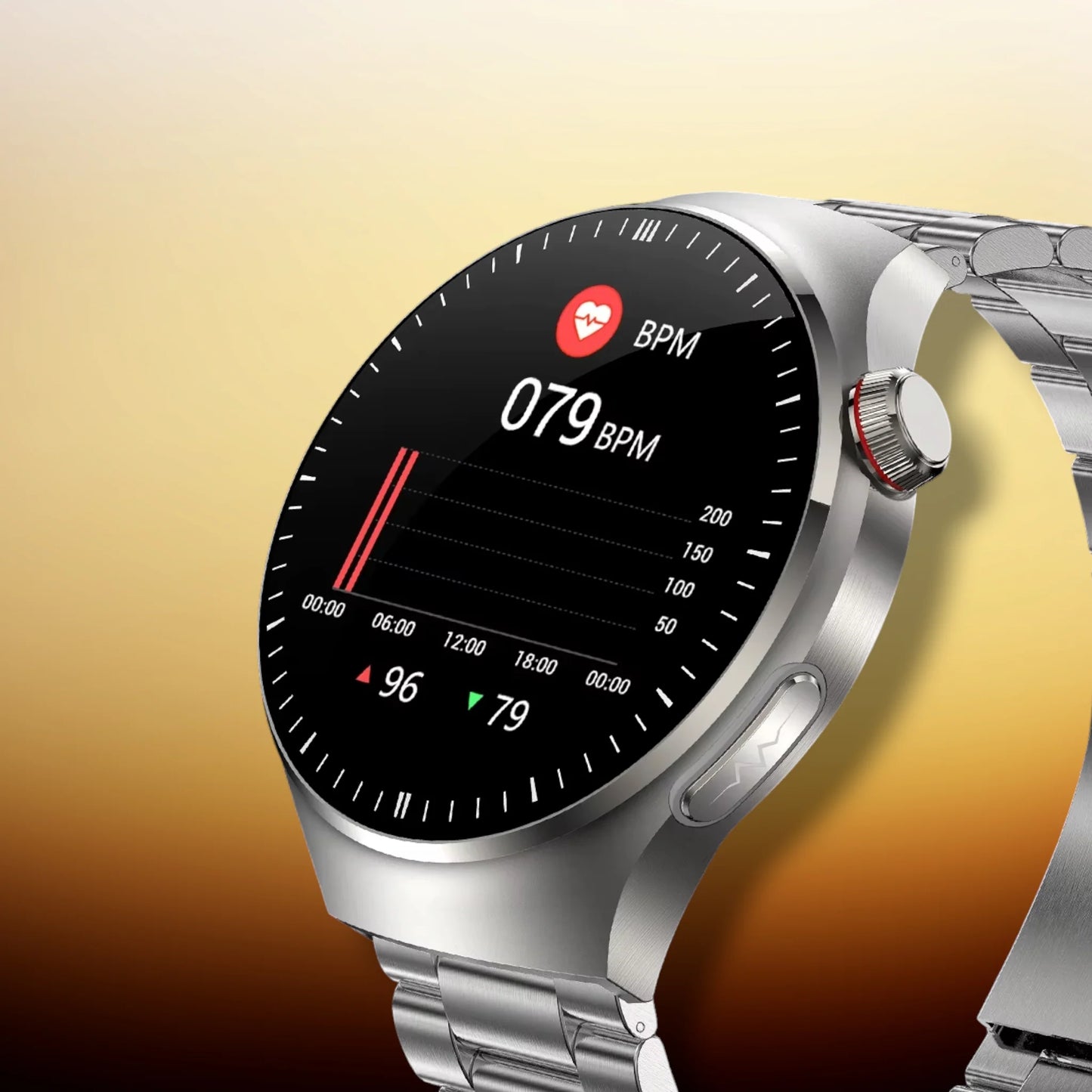 Rynx | Round Women's Smartwatch pink "Crytharion"