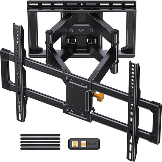 Rynx | Motorized TV Mount Swivel Tall TV Stand for 42-85 inch TVs up to 132 lbs with Dual Articulating Arms