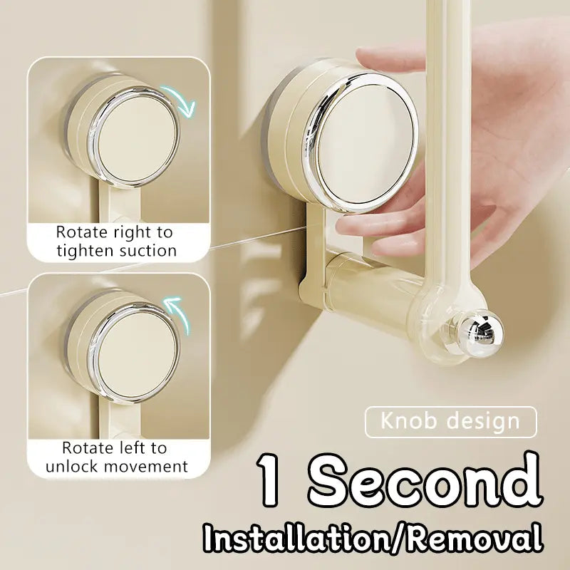 Rynx | Multifunctional Hanging Rod with Suction Cup – Redatable Design
