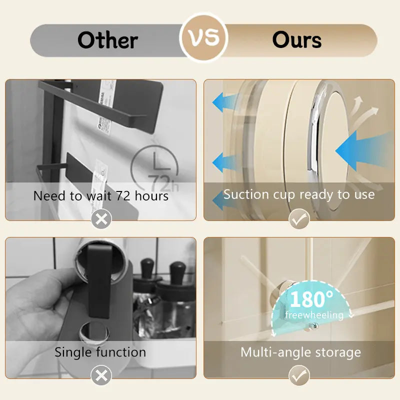 Rynx | Multifunctional Hanging Rod with Suction Cup – Redatable Design