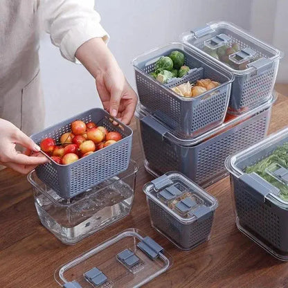 Rynx | Multifunctional Refrigerator Storage Box with Foldable Dividers