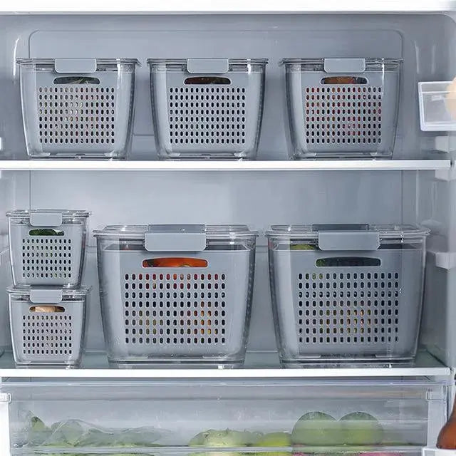Rynx | Multifunctional Refrigerator Storage Box with Foldable Dividers
