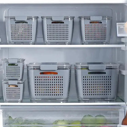 Rynx | Multifunctional Refrigerator Storage Box with Foldable Dividers