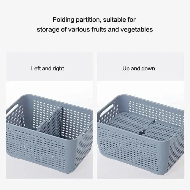 Rynx | Multifunctional Refrigerator Storage Box with Foldable Dividers