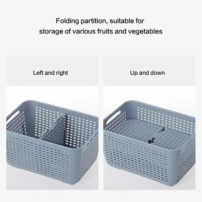 Rynx | Multifunctional Refrigerator Storage Box with Foldable Dividers