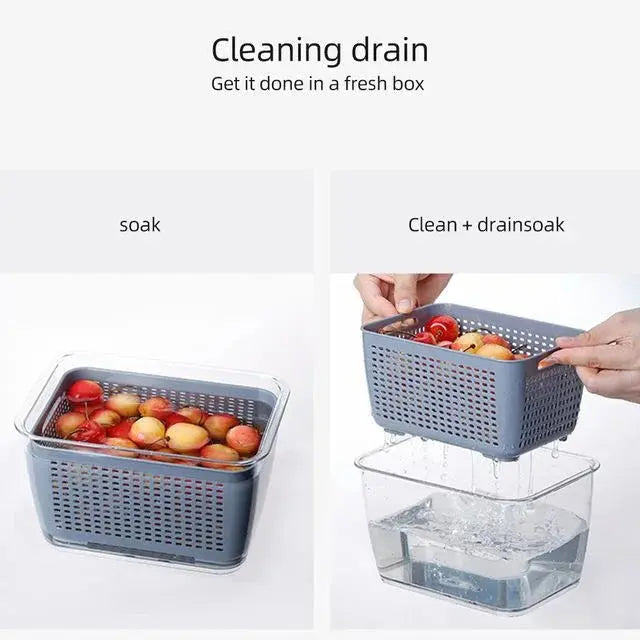 Rynx | Multifunctional Refrigerator Storage Box with Foldable Dividers