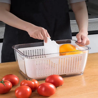 Rynx | Multifunctional Refrigerator Storage Box with Foldable Dividers