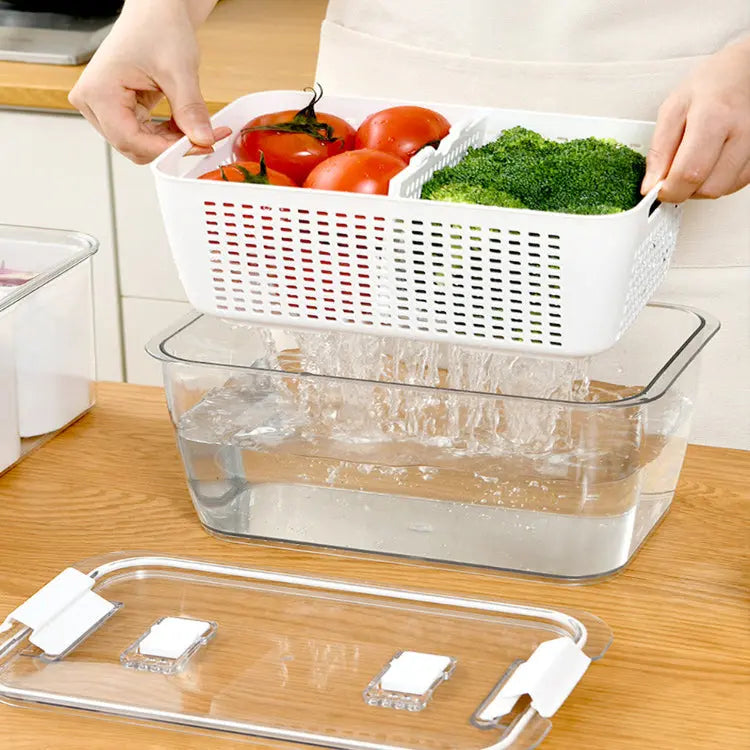 Rynx | Multifunctional Refrigerator Storage Box with Foldable Dividers