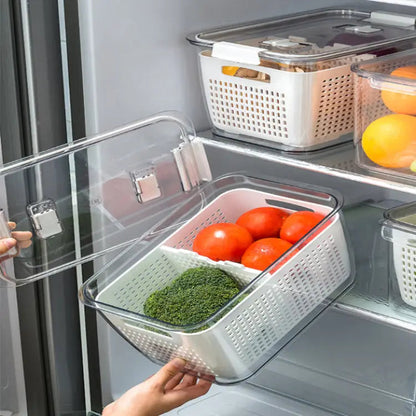 Rynx | Multifunctional Refrigerator Storage Box with Foldable Dividers