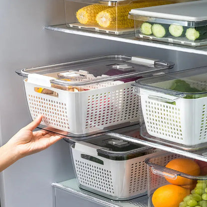 Rynx | Multifunctional Refrigerator Storage Box with Foldable Dividers